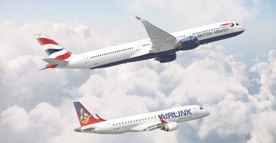 British Airways and Airlink announce codeshare agreement